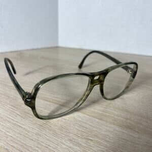 Vintage Bausch & Lomb Taurus 22 Aviator Eyeglasses Gray Translucent 56-16-140